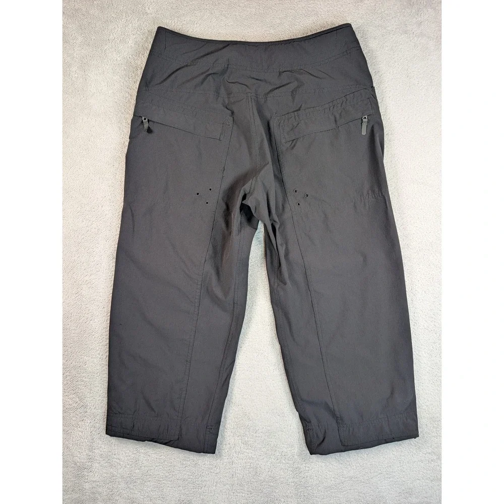 Mountain Hardwear Mens Black Hiking Pants 3/4Size M Belted Outdoor Cropped 33x22
